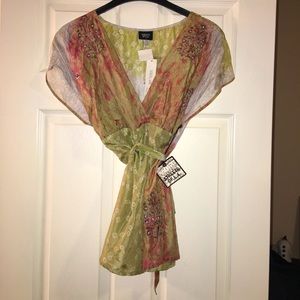 Mimi Maternity NEW 100% Silk blouse